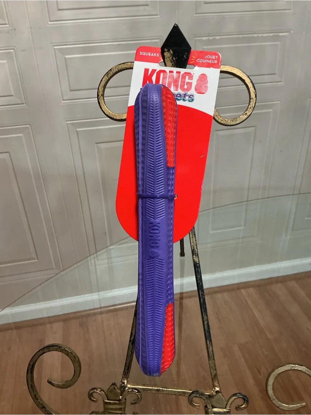 Brand New Kong Duets Duos Stick Lg Squeaky Easy Grip Dog Fetch Toy 10”
